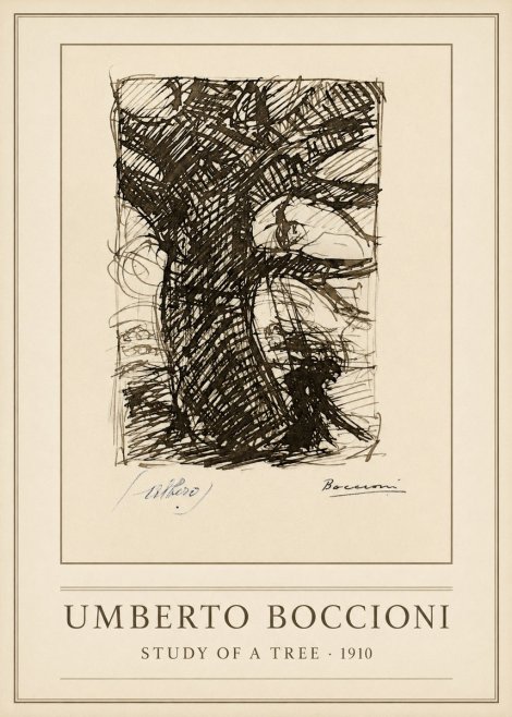 Umberto Boccioni Study of a Tree No1 - Poszter