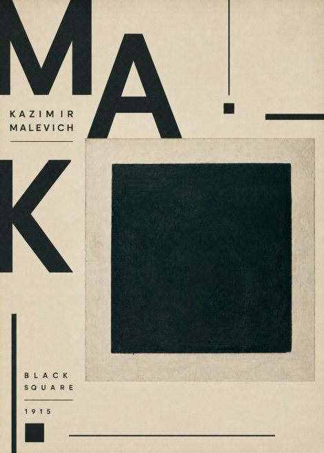 Kazimir Malevich Black Square No5 - Poszter