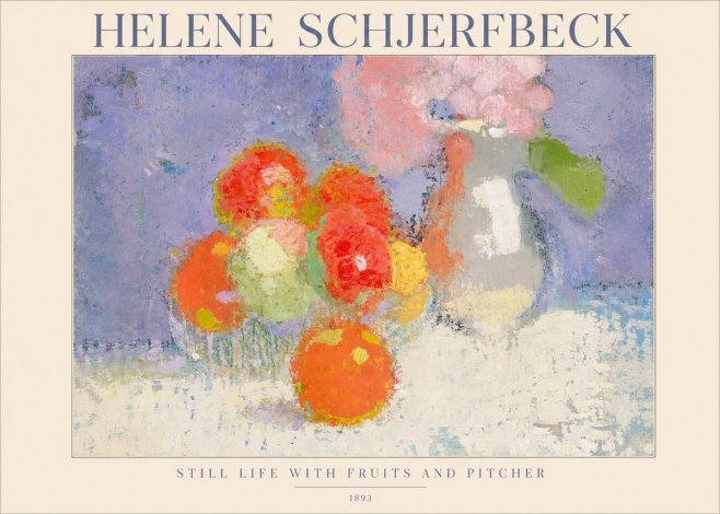 Helene Schjerfbeck Still Life with Fruits and Pitcher No1 - Poszter