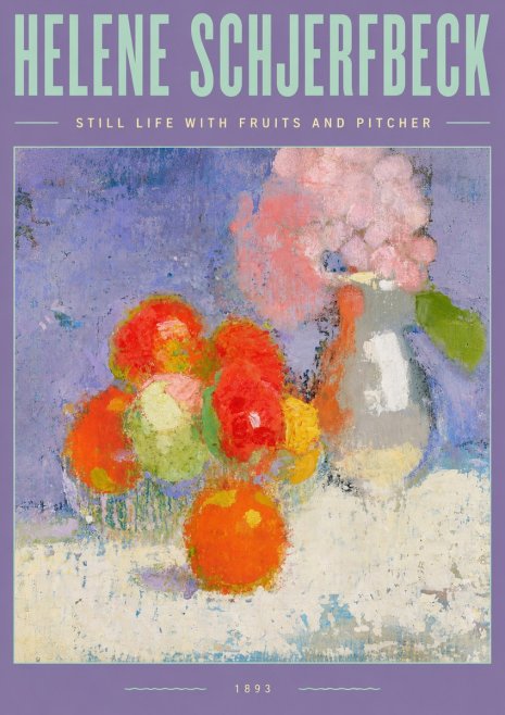 Helene Schjerfbeck Still Life with Fruits and Pitcher No3 - Poszter