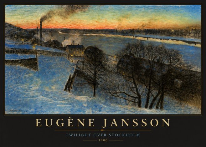 Eugène Jansson Twilight over Stockholm No3 - Poszter