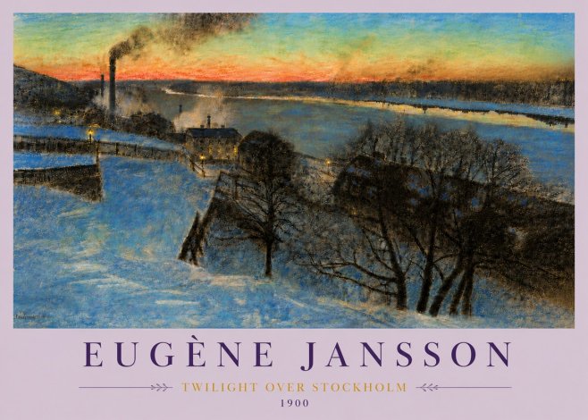 Eugène Jansson Twilight over Stockholm No6 - Poszter