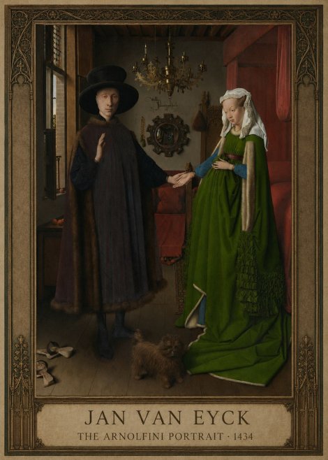 Jan van Eyck The Arnolfini Portrait IV No1 - Poszter