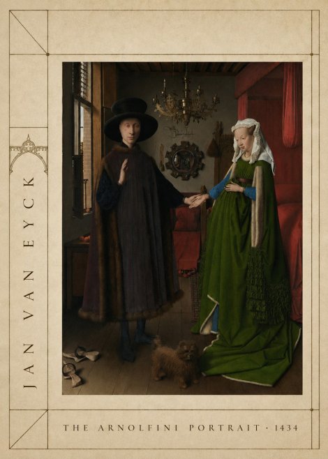 Jan van Eyck The Arnolfini Portrait IV No4 - Poszter