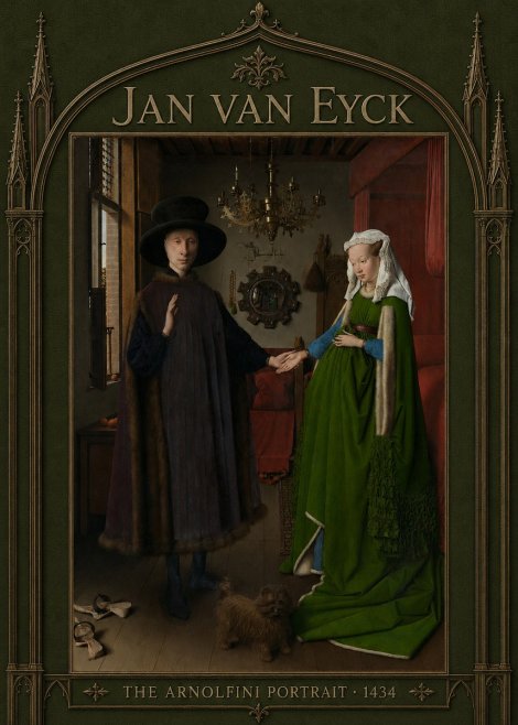 Jan van Eyck The Arnolfini Portrait IV No5 - Poszter