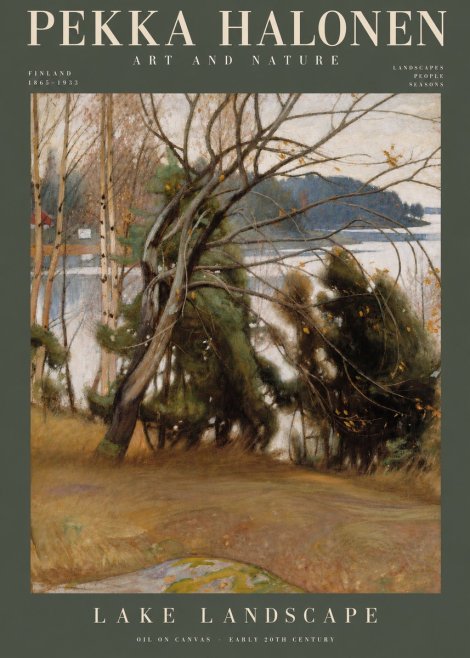 Pekka Halonen Lake Landscape No4 - Poszter
