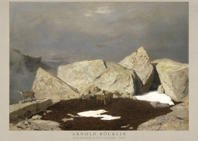 Arnold Böcklin Hochgebirge Mit Gemsen No2 - Poszter