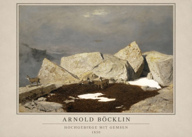 Arnold Böcklin Hochgebirge Mit Gemsen No3 - Poszter