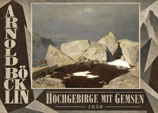 Arnold Böcklin Hochgebirge Mit Gemsen No5 - Poszter
