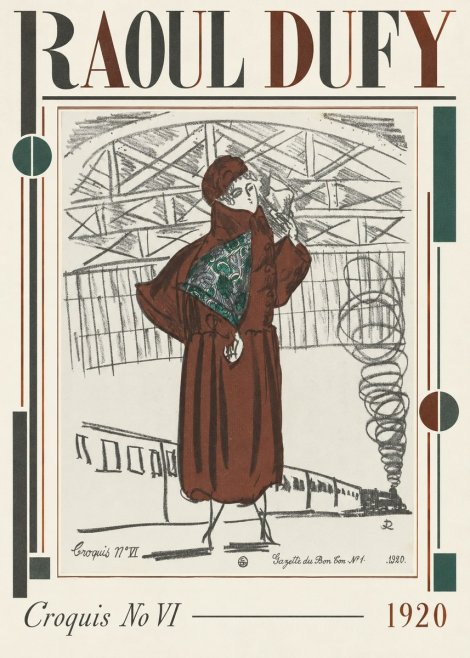 Raoul Dufy Croquis No Vi No2 - Poszter