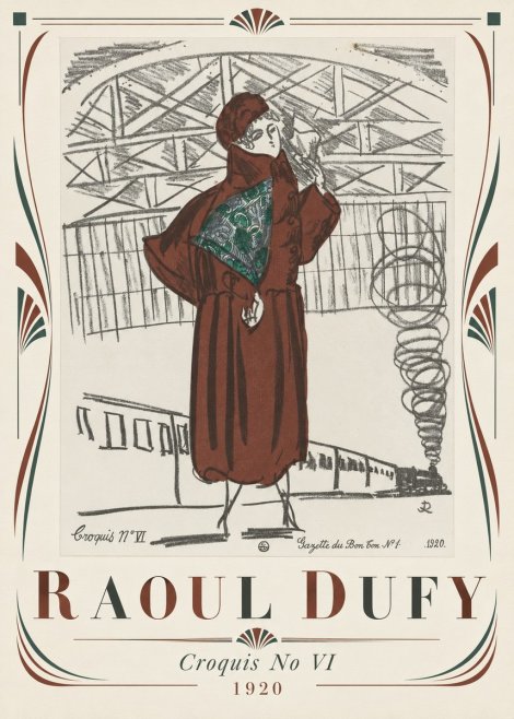 Raoul Dufy Croquis No Vi No4 - Poszter