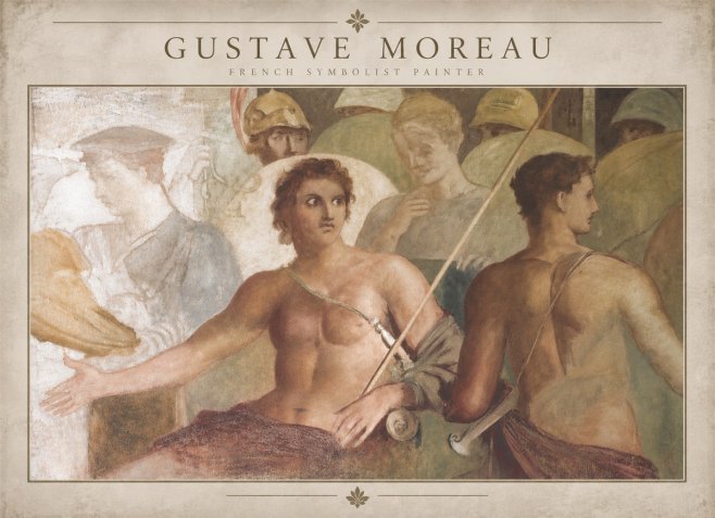 Gustave Moreau Les Prétendants No4 - Poszter