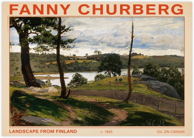 Fanny Churberg Landscape from Finland No3 - Poszter