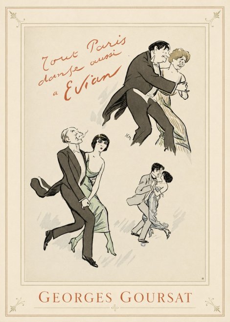 Georges Goursat Tout Paris Danse Aussi À Evian No1 - Poszter