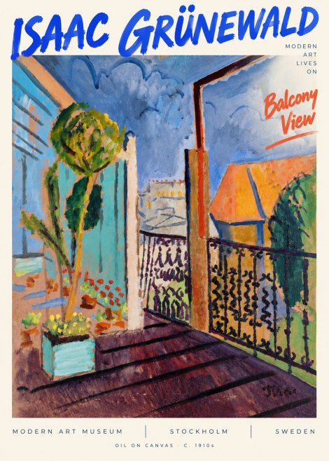 Isaac Grünewald The Balcony No6 - Poszter