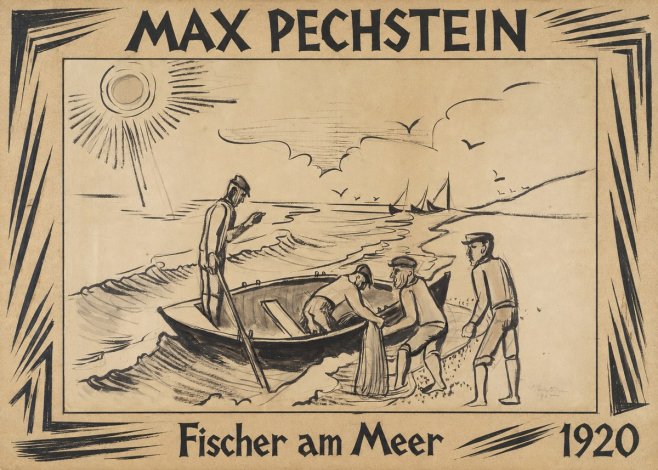 Max Pechstein Fischer Am Meer - 1920 No2 - Poszter