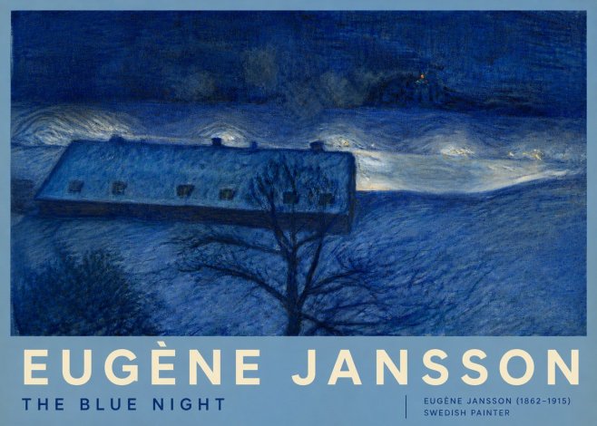 Eugène Jansson The Blue Night No3 - Poszter