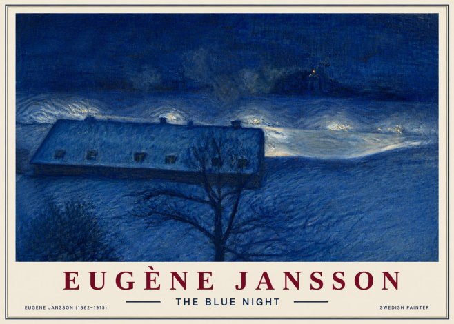 Eugène Jansson The Blue Night No4 - Poszter