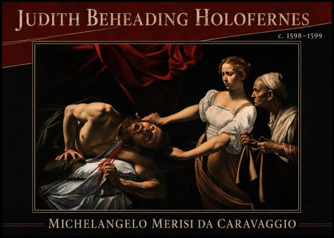 Michelangelo Merisi da Caravaggio Judith Beheading Holofernes II No2 - Poszter