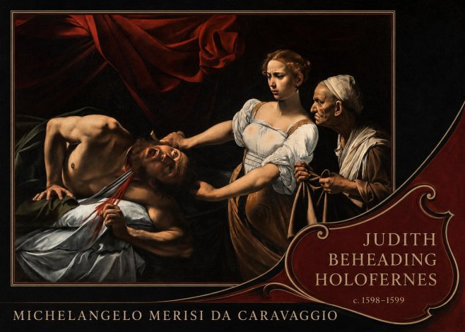 Michelangelo Merisi da Caravaggio Judith Beheading Holofernes II No5 - Poszter