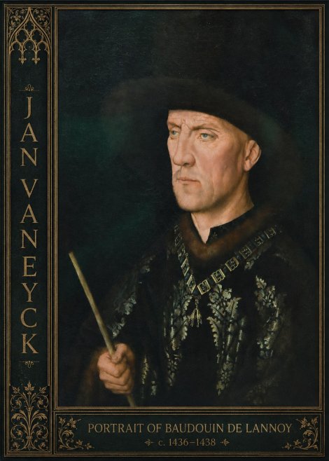 Jan van Eyck Portrait of Baudouin De Lannoy No2 - Poszter
