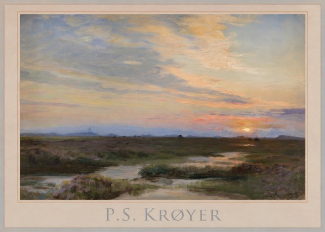 P.S. Krøyer Moorland with Sunset No1 - Poszter
