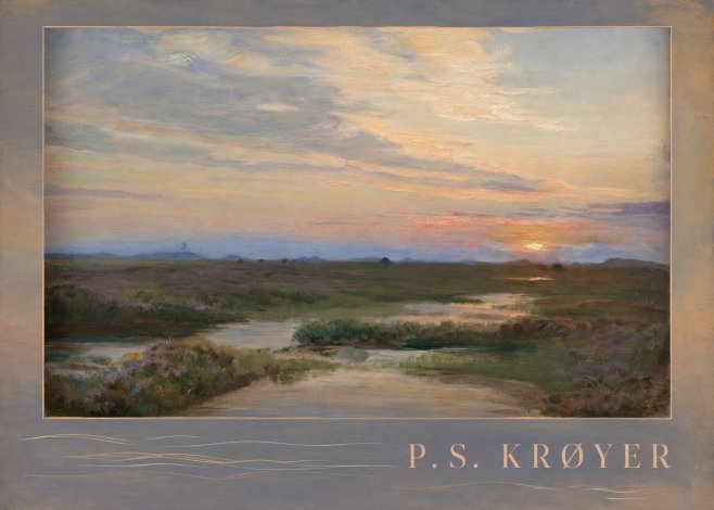 P.S. Krøyer Moorland with Sunset No2 - Poszter