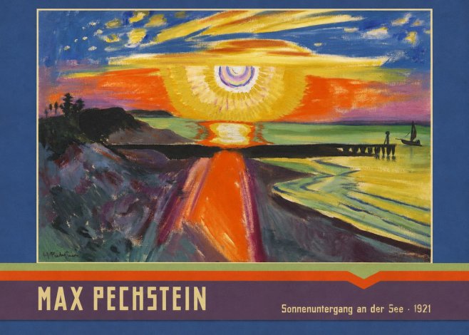 Max Pechstein Sonnenuntergang an Der See No5 - Poszter