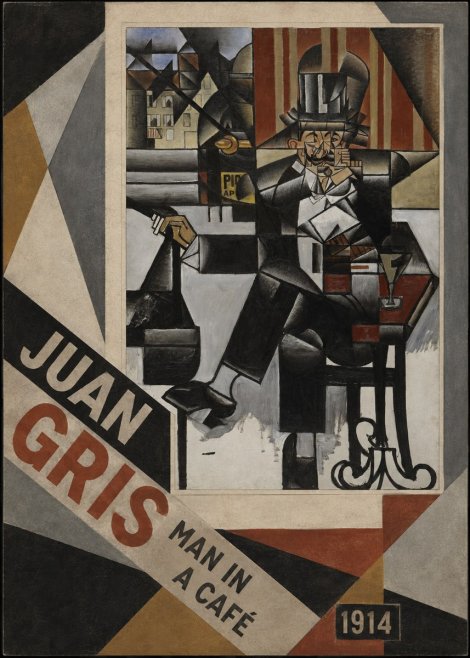 Juan Gris Man in a Café No4 - Poszter