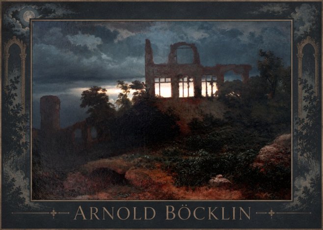 Arnold Böcklin Ruined Castle No1 - Poszter