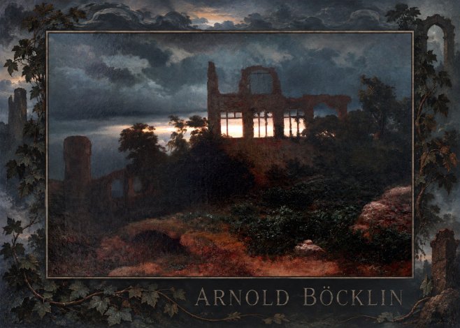 Arnold Böcklin Ruined Castle No4 - Poszter