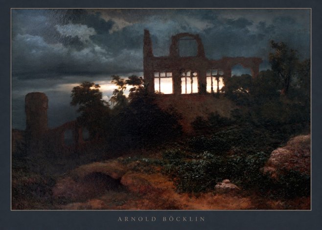 Arnold Böcklin Ruined Castle No5 - Poszter