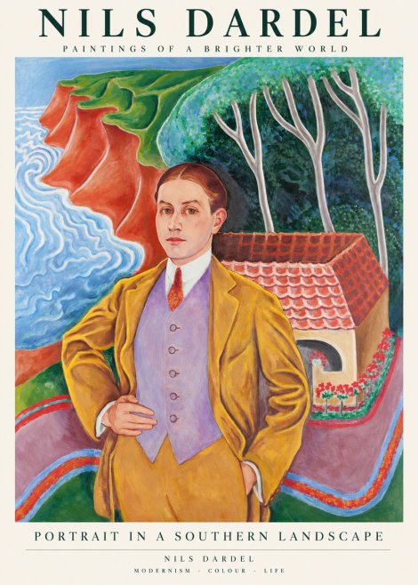 Nils Dardel Portrait in a Southern Landscape No1 - Poszter