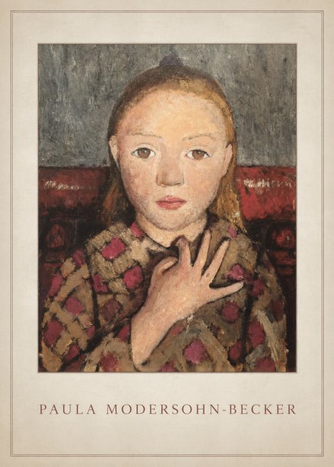 Paula Modersohn-Becker Girl in Checked Blouse No4 - Poszter