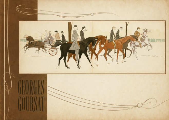 Georges Goursat Equestrian Promenade No2 - Poszter