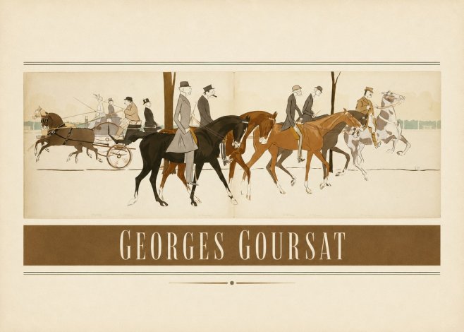 Georges Goursat Equestrian Promenade No4 - Poszter