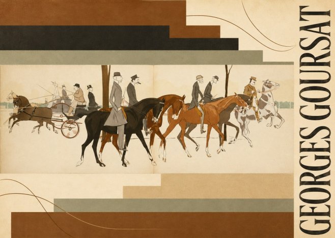 Georges Goursat Equestrian Promenade No6 - Poszter