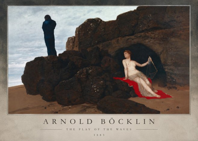 Arnold Böcklin The Play of the Waves No5 - Poszter