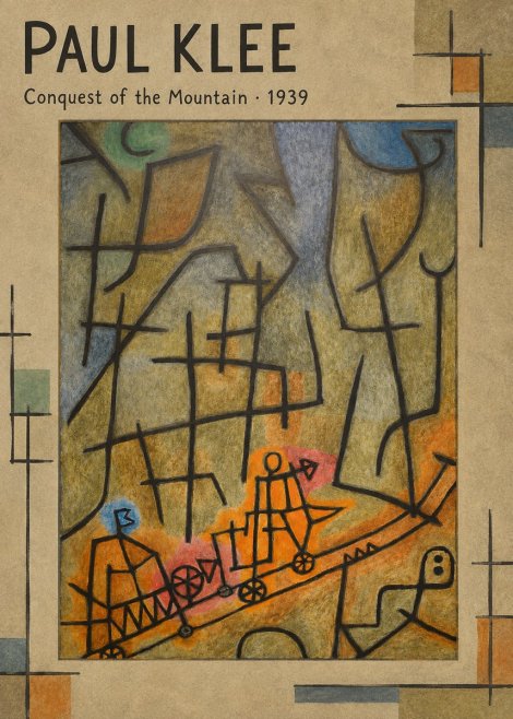 Paul Klee Conquest of the Mountain II No1 - Poszter