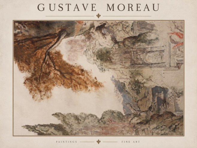 Gustave Moreau Architectural Study No2 - Poszter