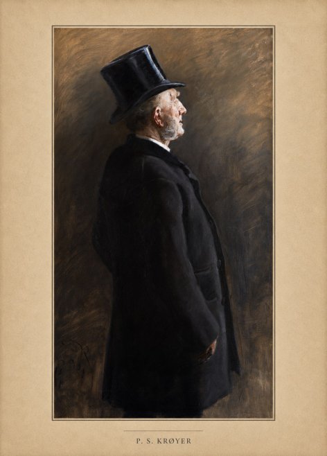 P.S. Krøyer Portrait of a Man in a Top Hat No4 - Poszter
