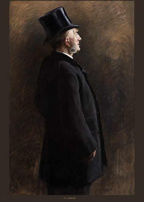 P.S. Krøyer Portrait of a Man in a Top Hat No6 - Poszter