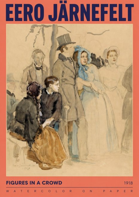 Eero Järnefelt Figures in a Crowd No2 - Poszter