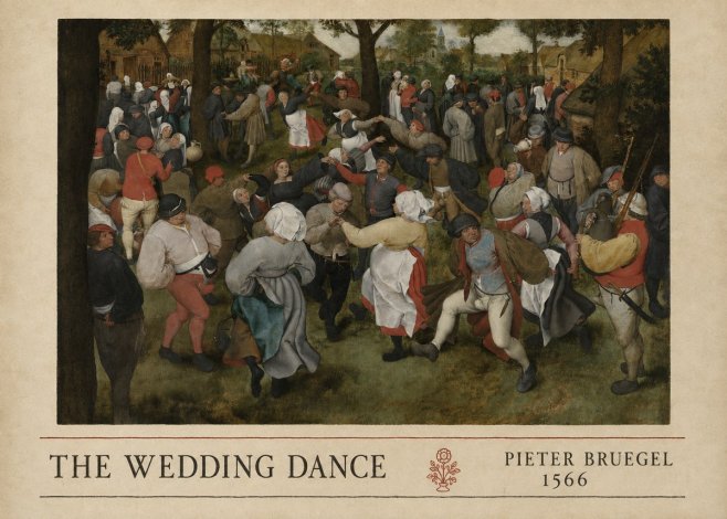 Pieter Bruegel The Wedding Dance I No4 - Poszter
