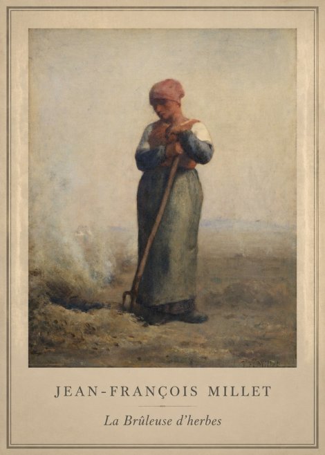 Jean-François Millet La Brûleuse D'herbes No1 - Poszter