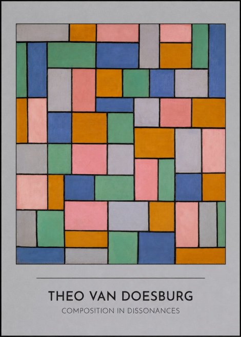 Theo van Doesburg Composition in Dissonances No4 - Poszter