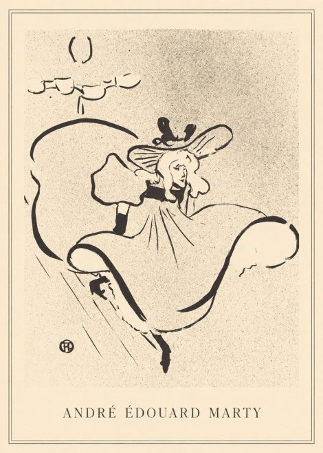 André Édouard Marty Elegant Woman with Hat No2 - Poszter