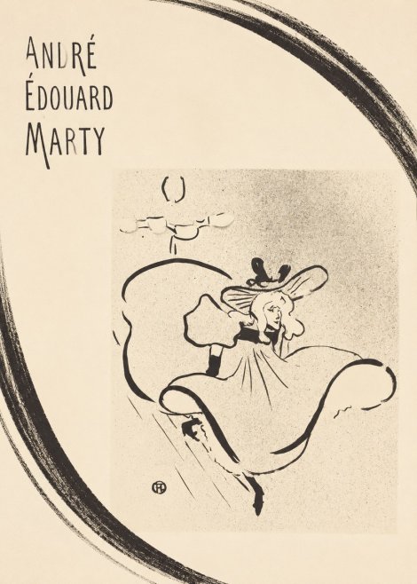 André Édouard Marty Elegant Woman with Hat No5 - Poszter