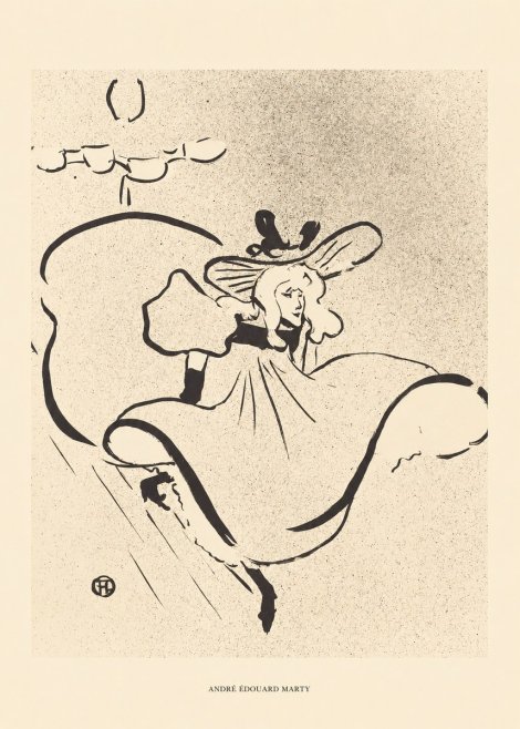 André Édouard Marty Elegant Woman with Hat No6 - Poszter