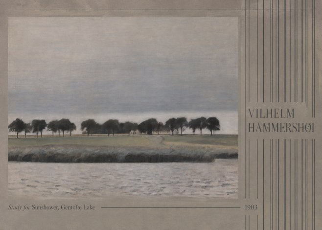 Vilhelm Hammershøi Study for Sunshower, Gentofte Lake No4 - Poszter